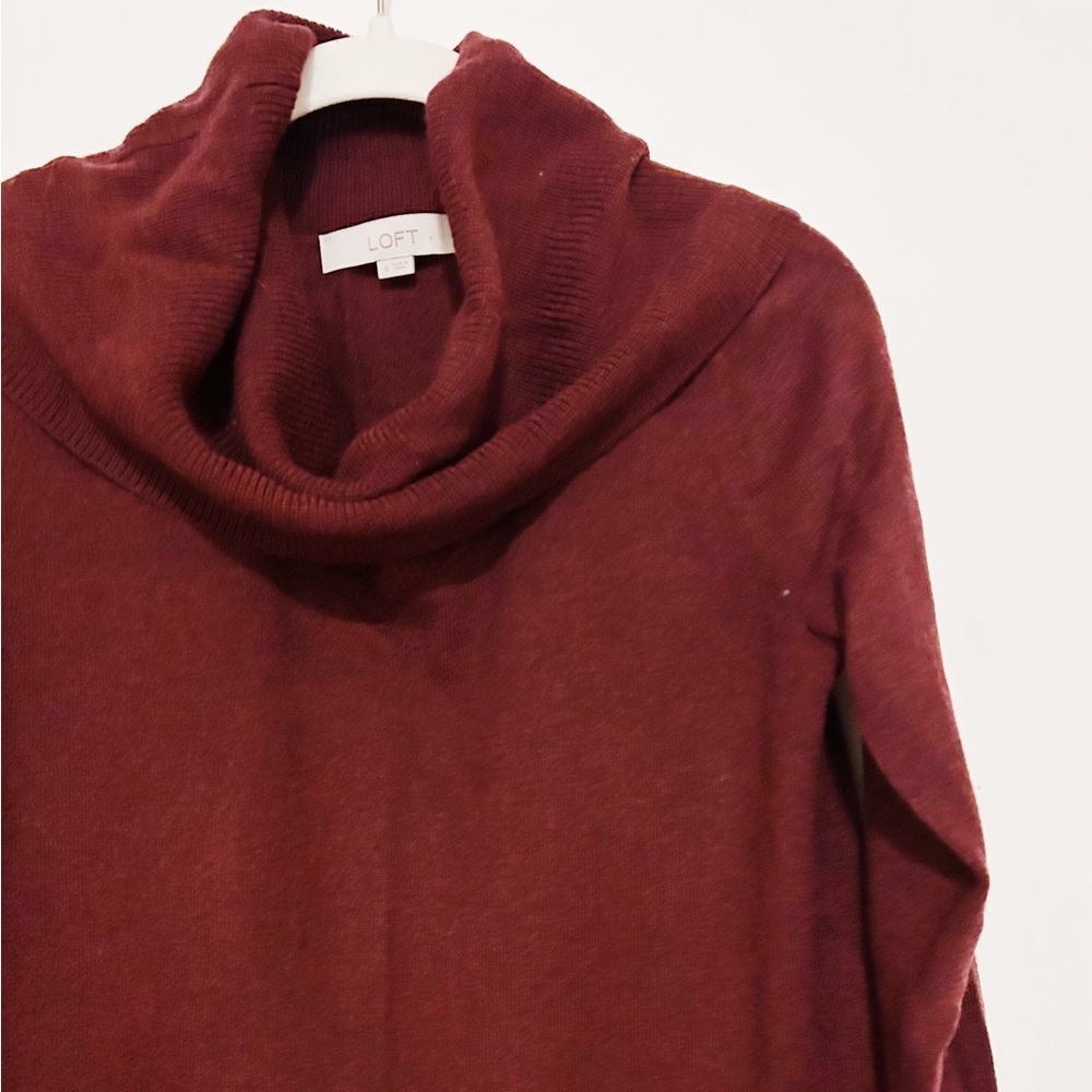 LOFT Cowl Neck Tunic Sweater